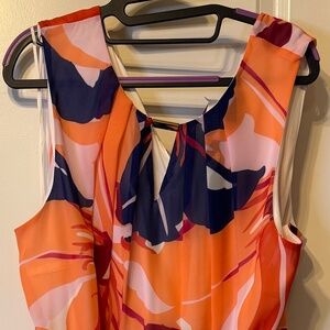 Lane Bryant Sleeveless Abstract Print Maxi Dress – Size 24 – Belted – Lined